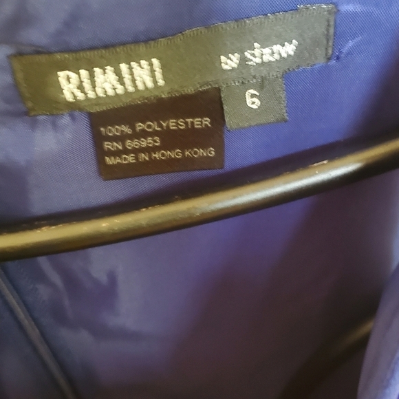 Rimini by Shaw Embellished 2 pc. Sleeveless Maxi Event Blue Sz. 6 Dress w Jacket - Picture 7 of 16